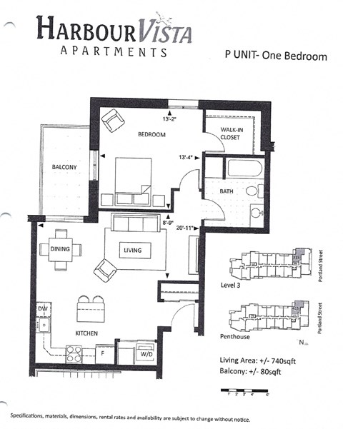 the floor plan of harbour vista apartments